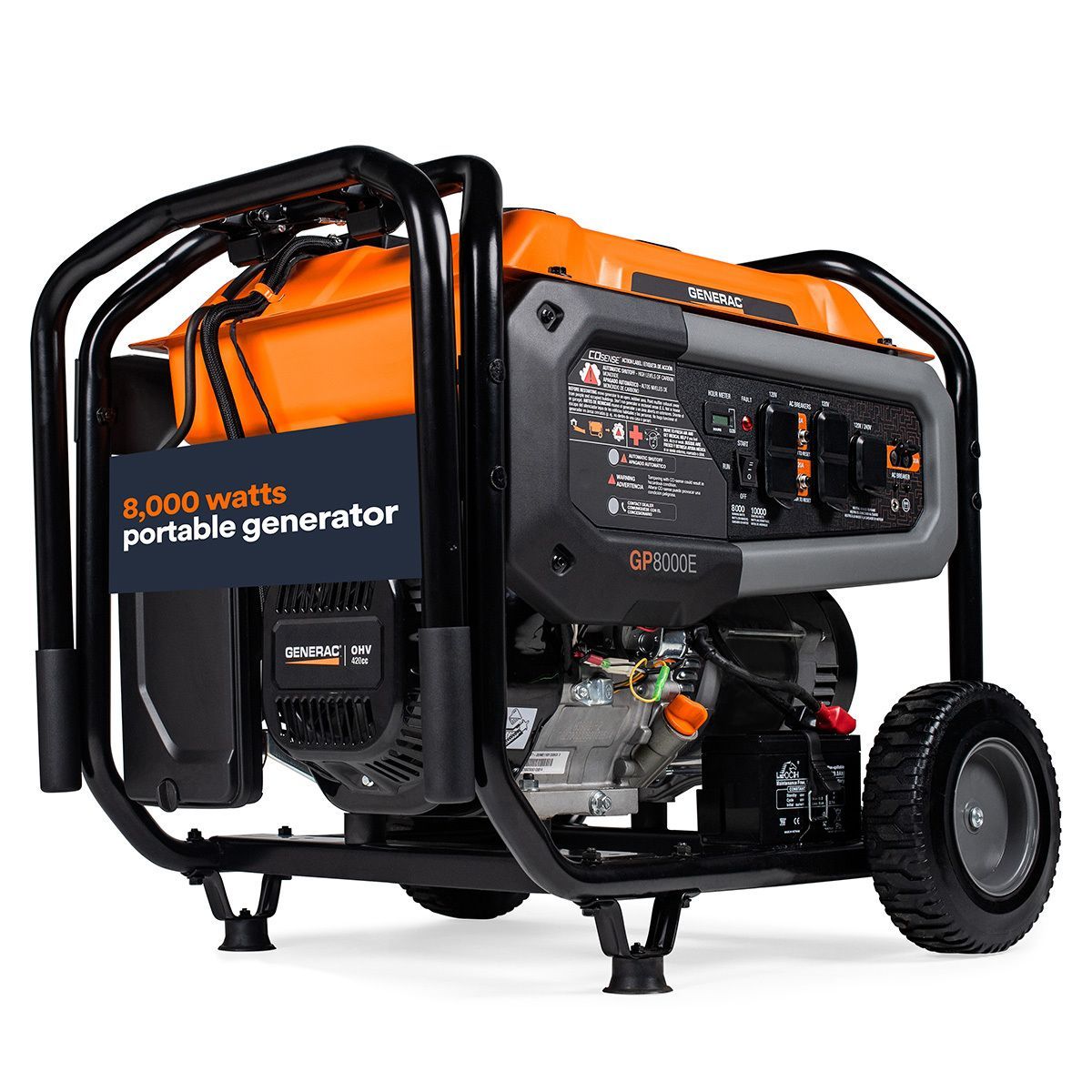 Person starting a yellow portable generator with black wheels inside a building. Person starting a yellow portable generator with black wheels inside a building.