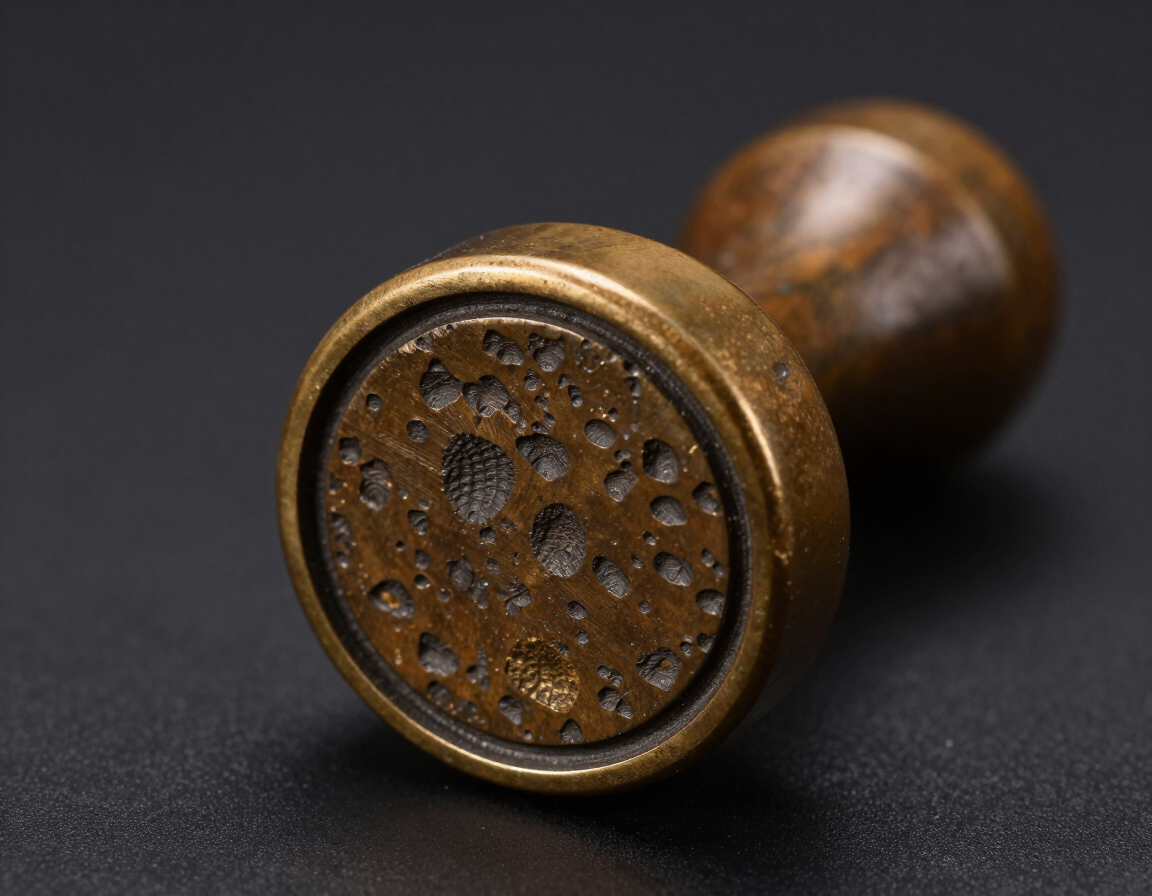 Hand-forged bronze seal stamp