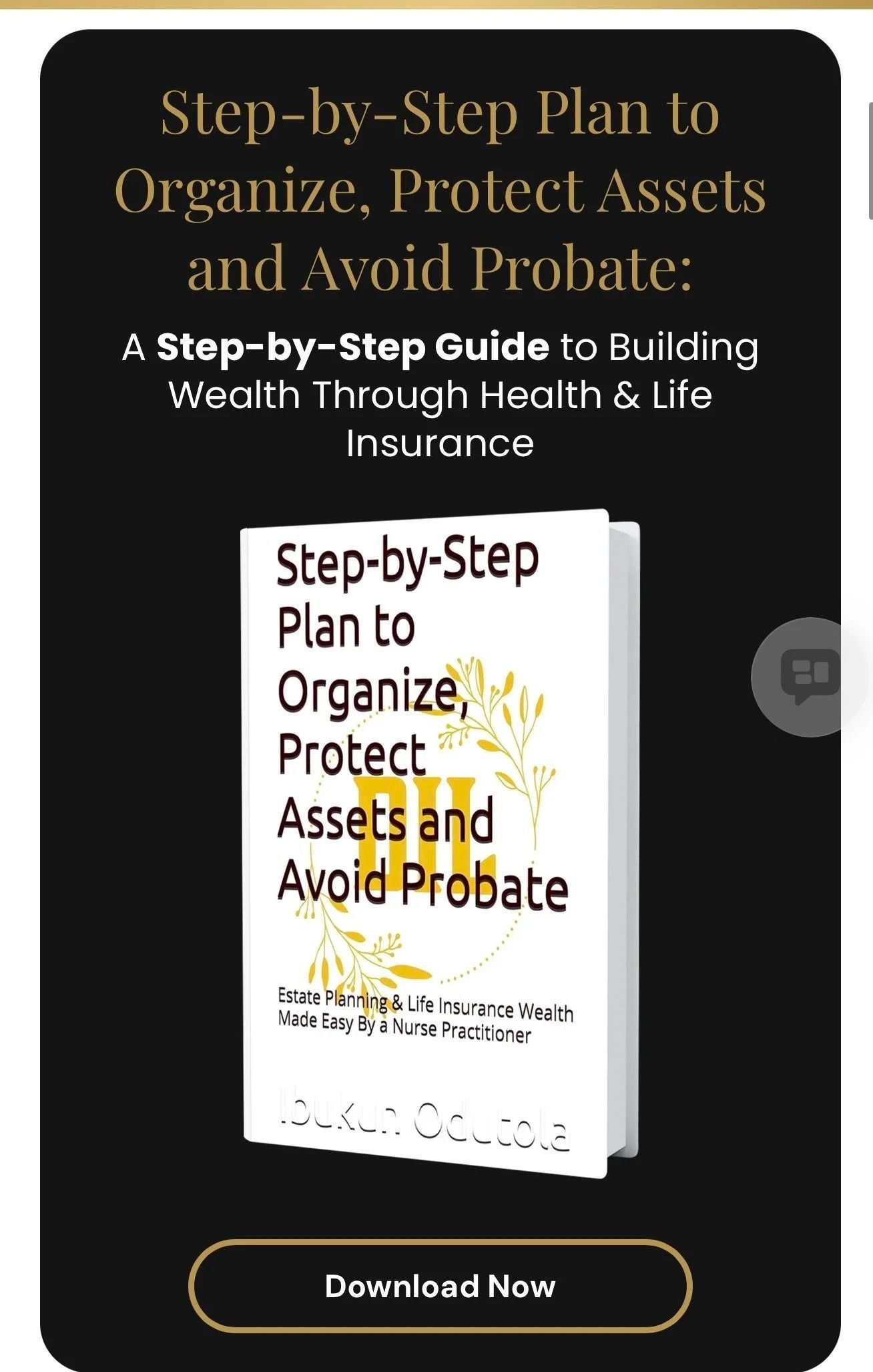 Step-by-Step Plan to Organize, Protect Assets and Avoid Probate” and a “Download Now” button