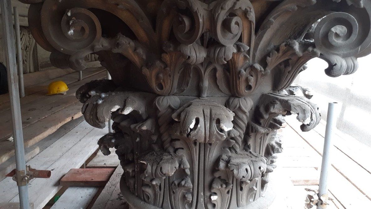 affreschi di Corrado Giaquinto prima del restauro