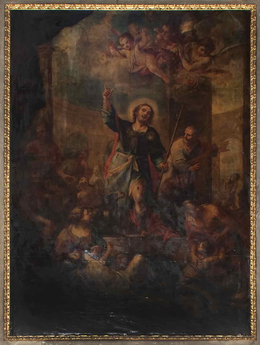 affreschi di Corrado Giaquinto prima del restauro