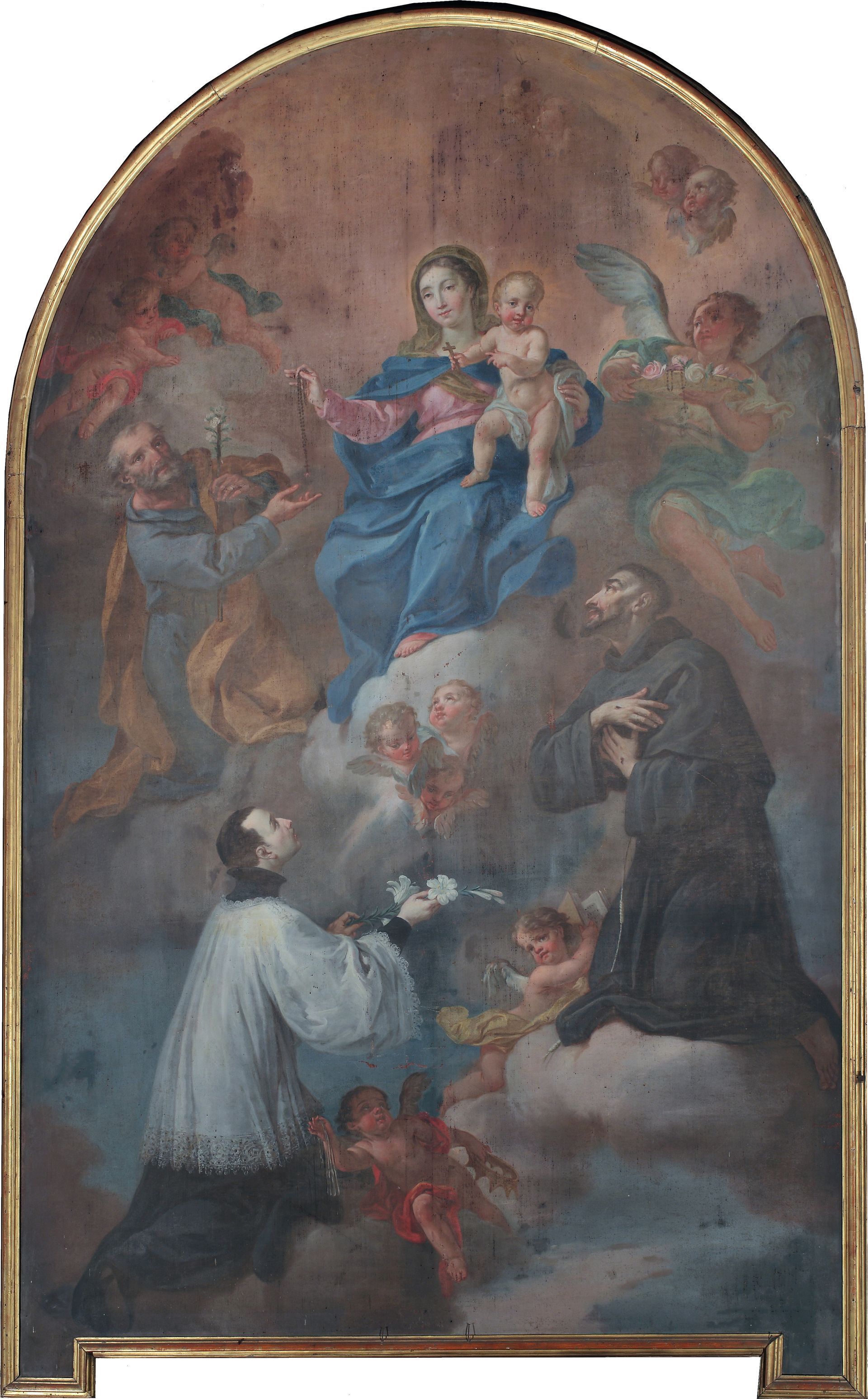 affreschi di Corrado Giaquinto prima del restauro