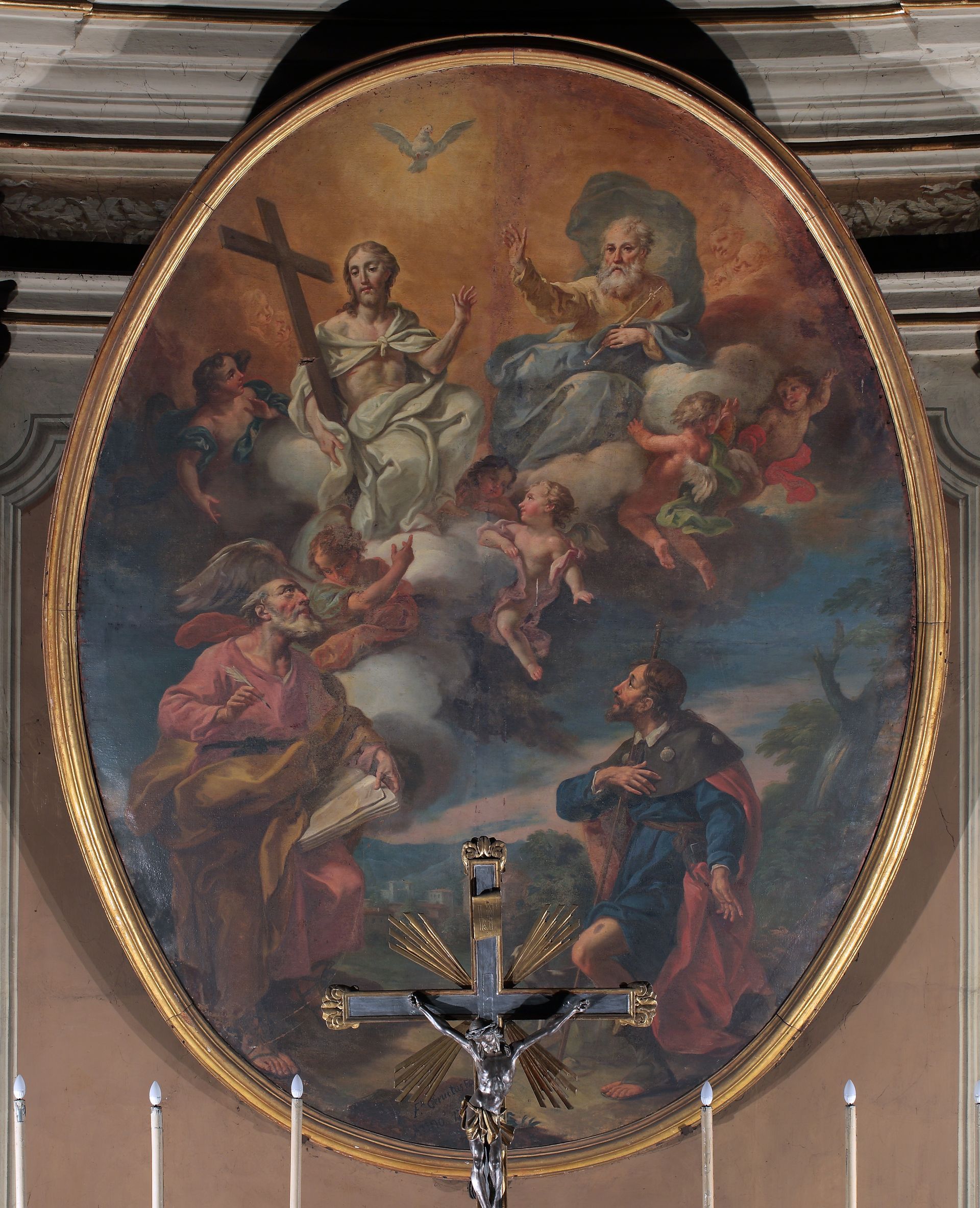 affreschi di Corrado Giaquinto prima del restauro
