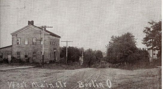 An old brick building labeled 