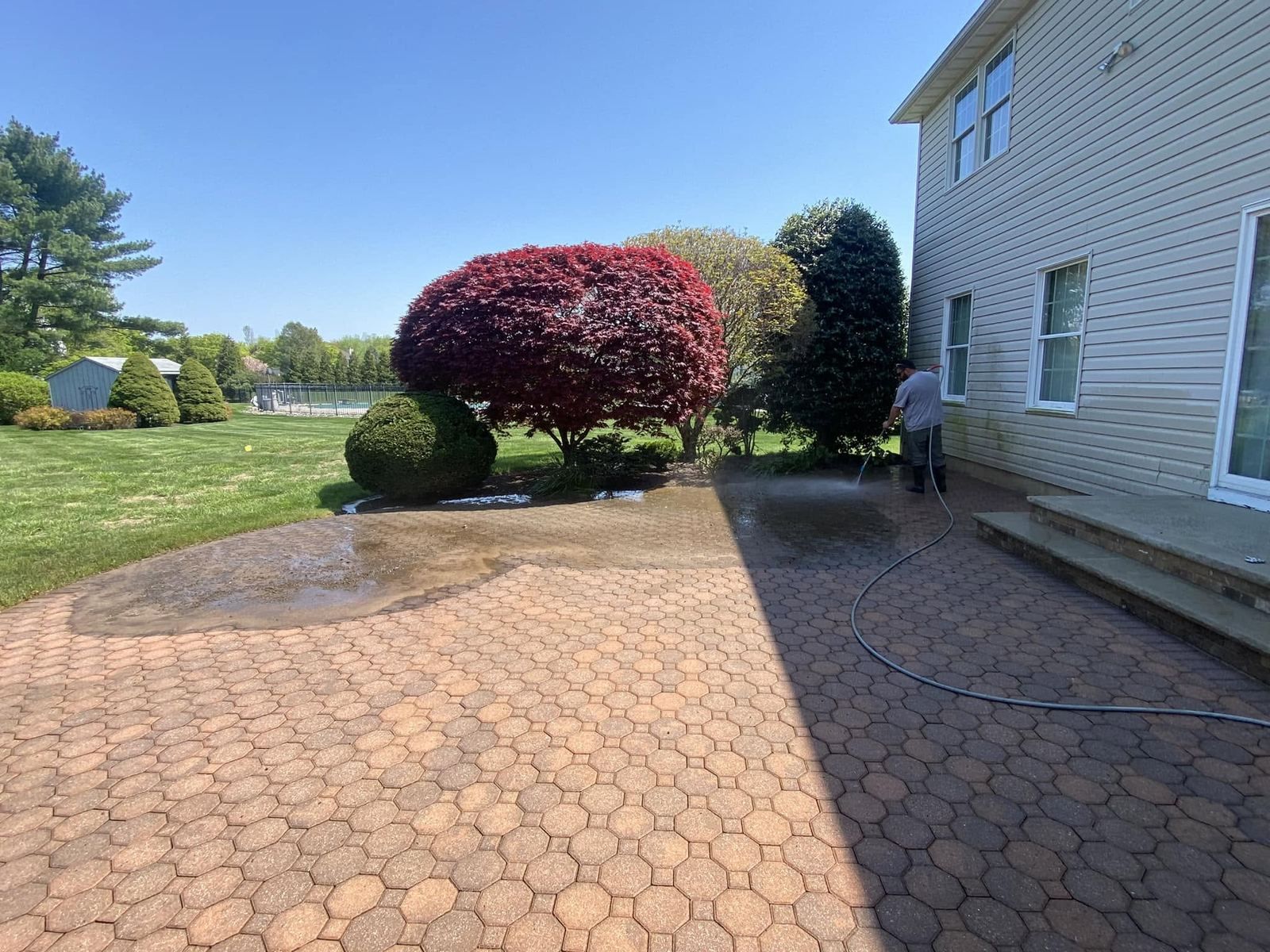 Home in Lincroft, NJ, cleaned by Catanzaro's Power Washing