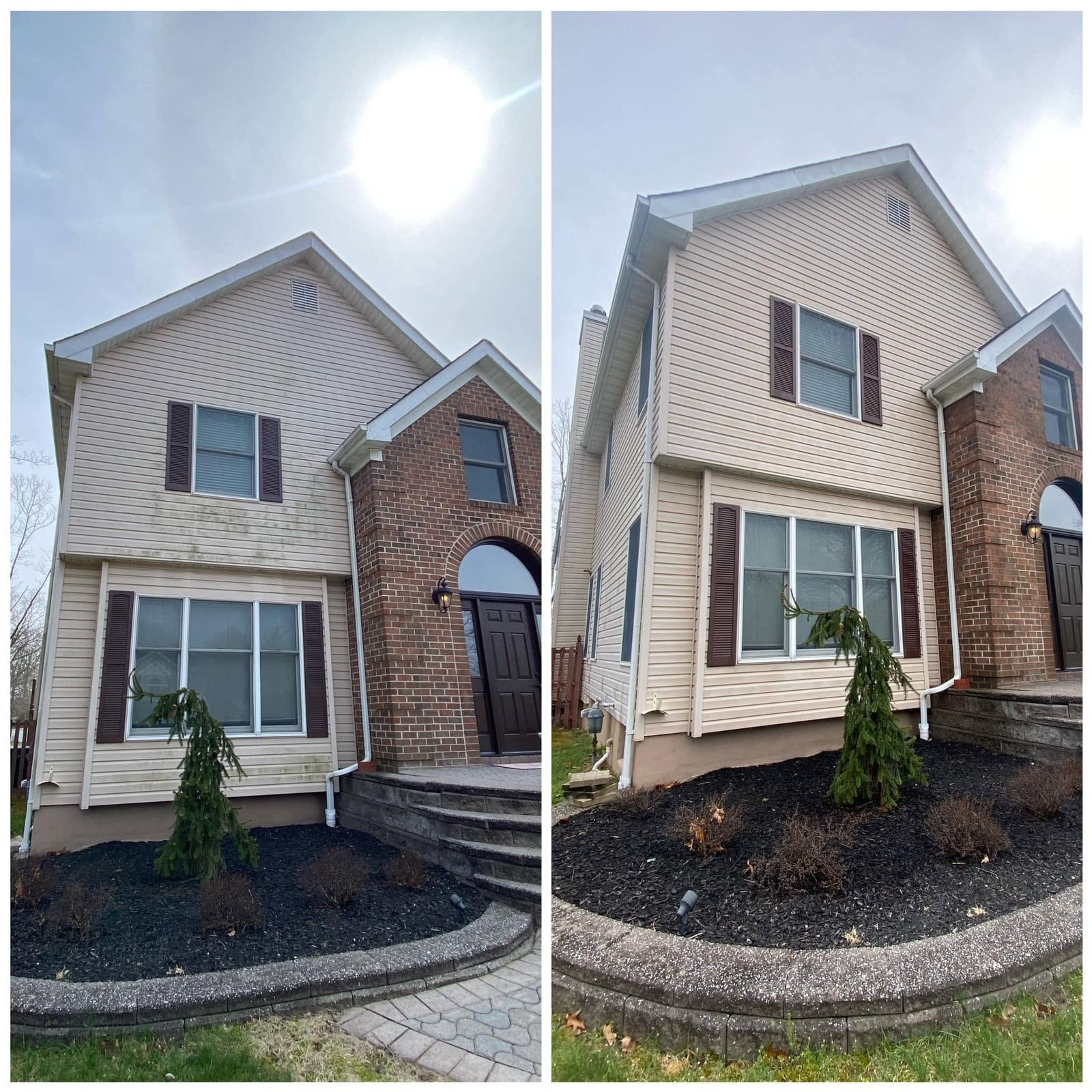 Home in Millstone Township, NJ, cleaned by Catanzaro's Power Washing