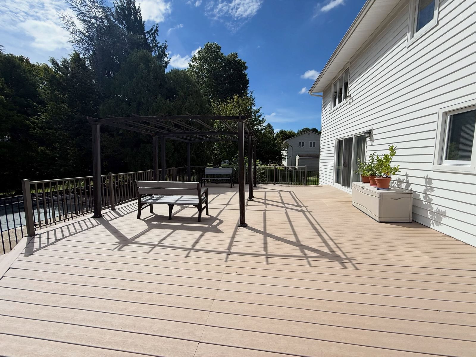 Composite deck, cleaned — Catanzaro's Power Washing