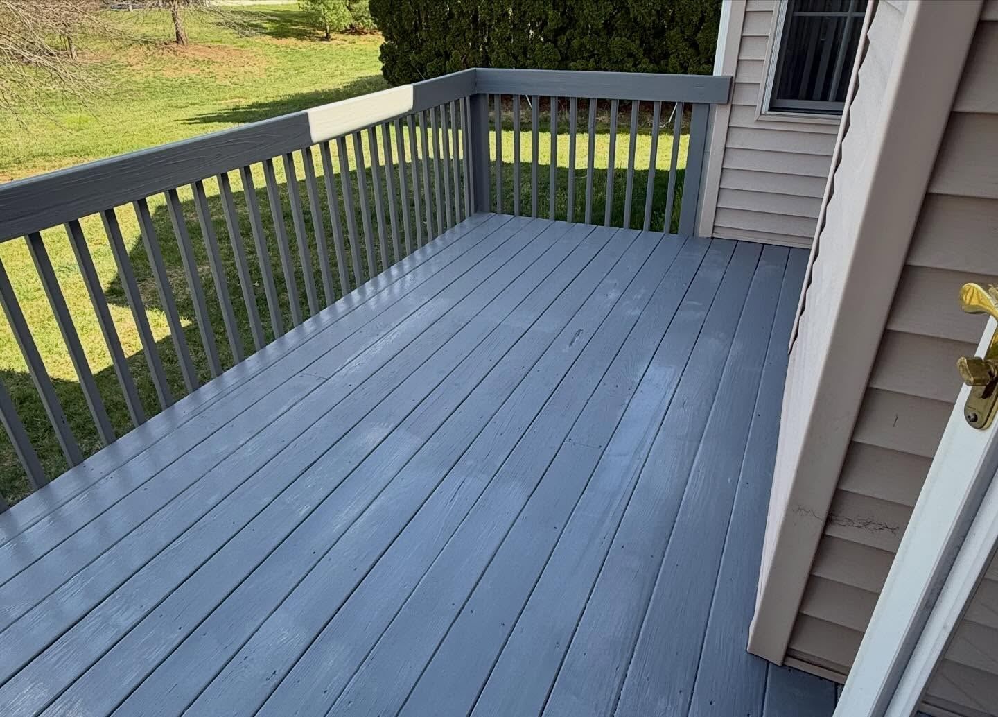 Deck stained gray, after — Catanzaro's Power Washing