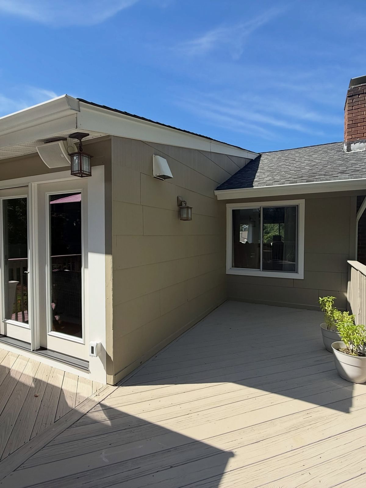 Rear patio deck by French doors — Catanzaro's Power Washing