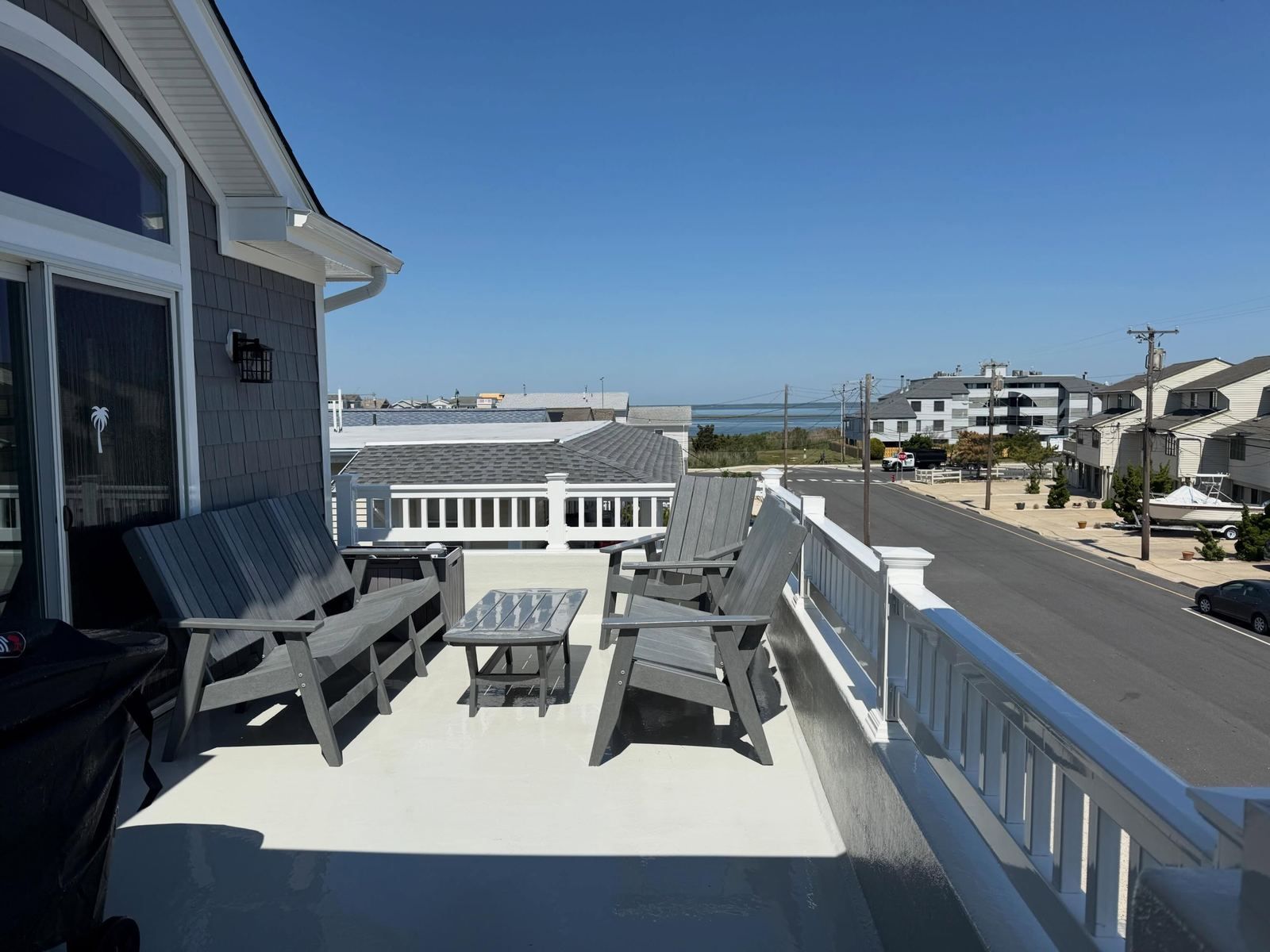 Rooftop deck and railings, shore view — Catanzaro's Power Washing