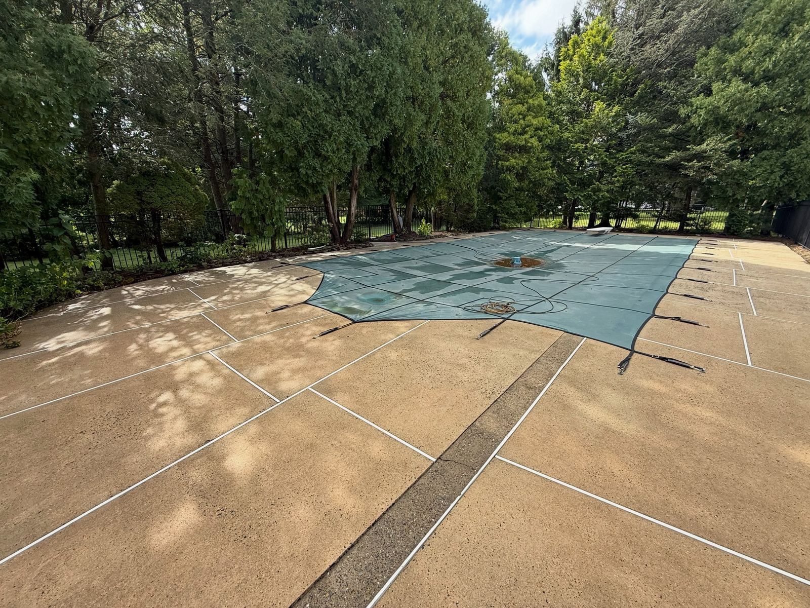Pool deck concrete, cleaned — Catanzaro's Power Washing