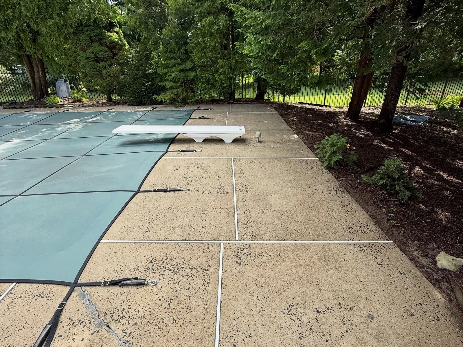 Pool deck with cover — Catanzaro's Power Washing