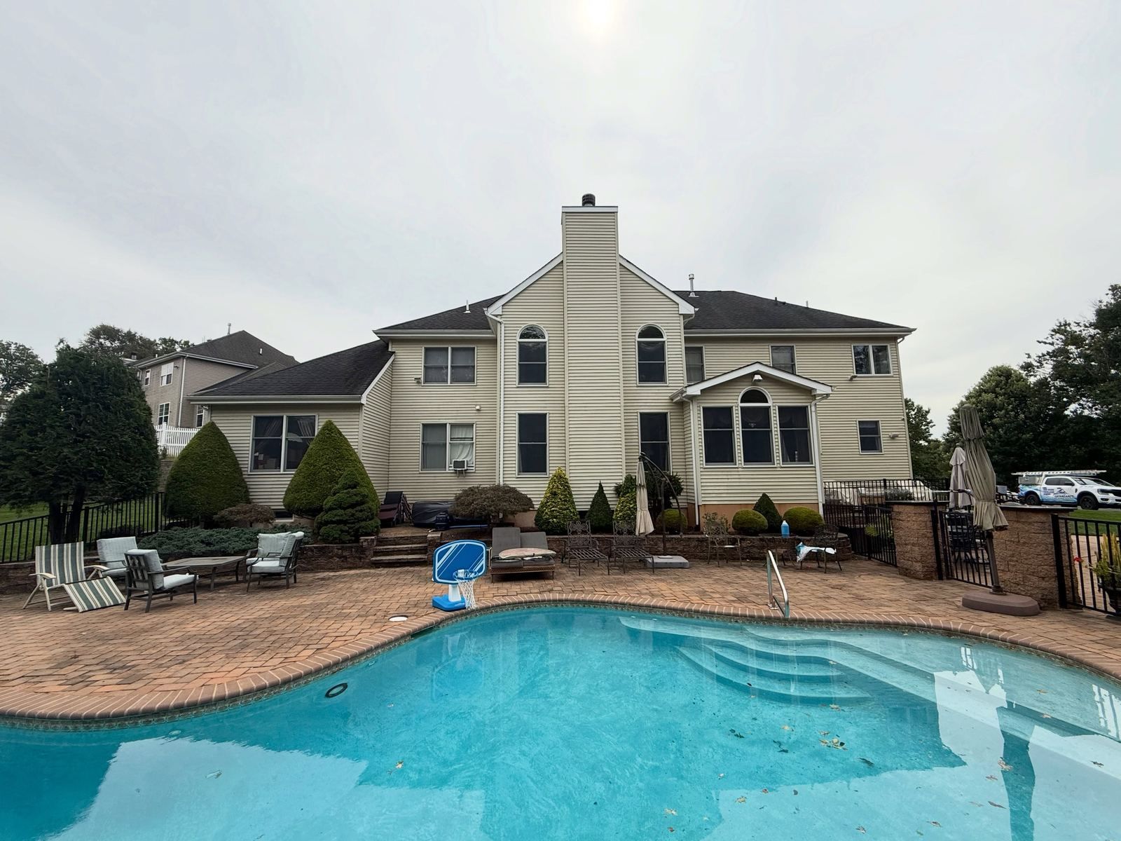 Pool and paver deck at colonial, washed — Catanzaro's Power Washing