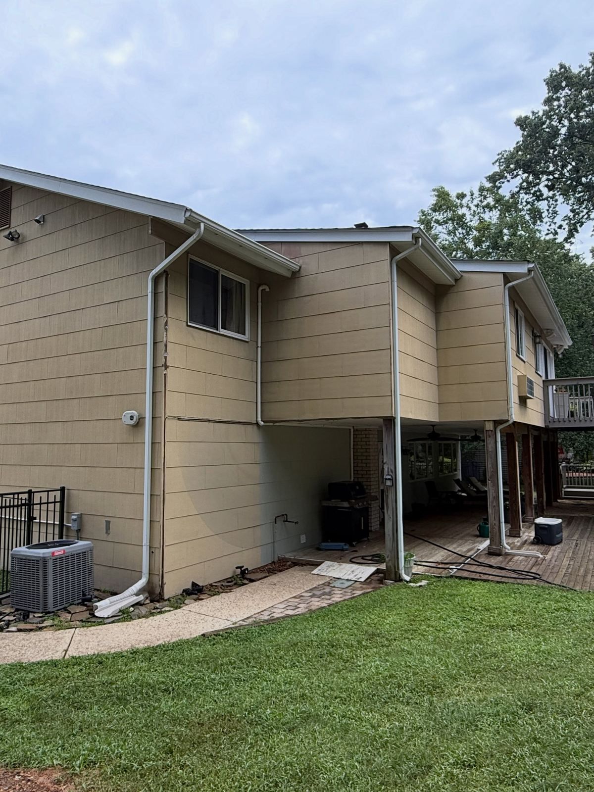 Tan rear with deck, painted — Catanzaro's Power Washing