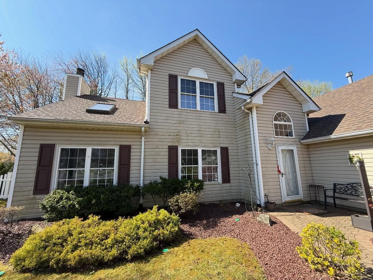 Beige contemporary front — Catanzaro's Power Washing