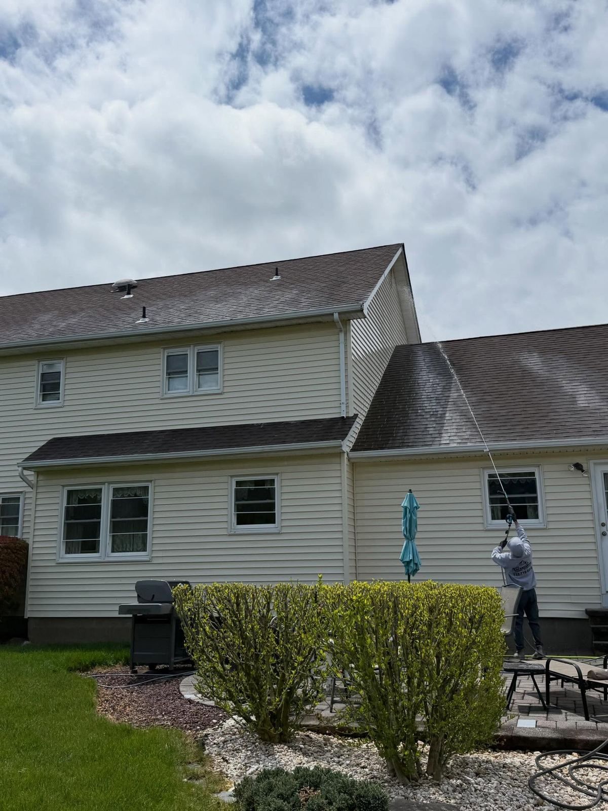 Cape rear with shrubs — Catanzaro's Power Washing