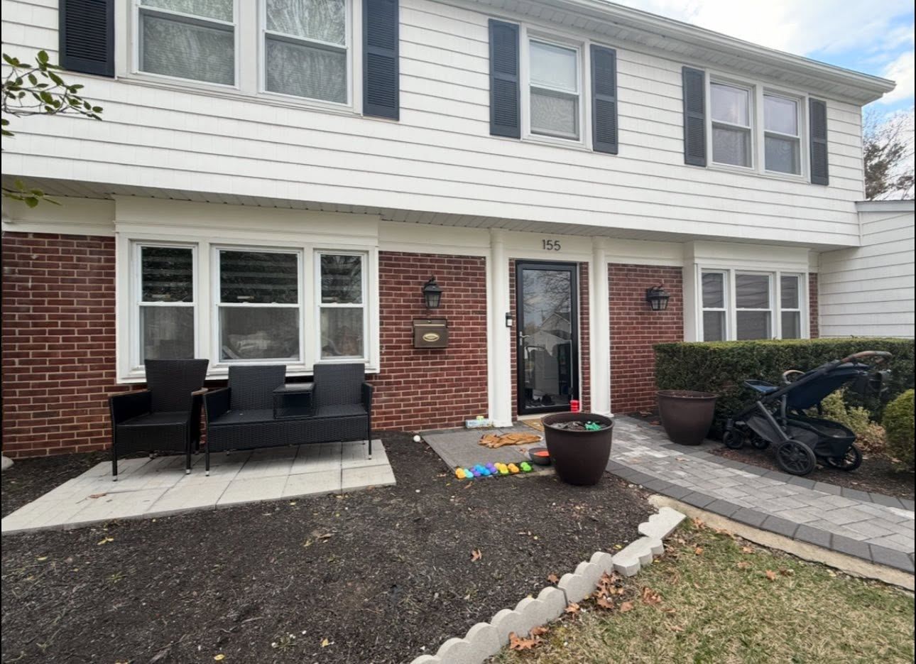 Colonial front with patio — Catanzaro's Power Washing