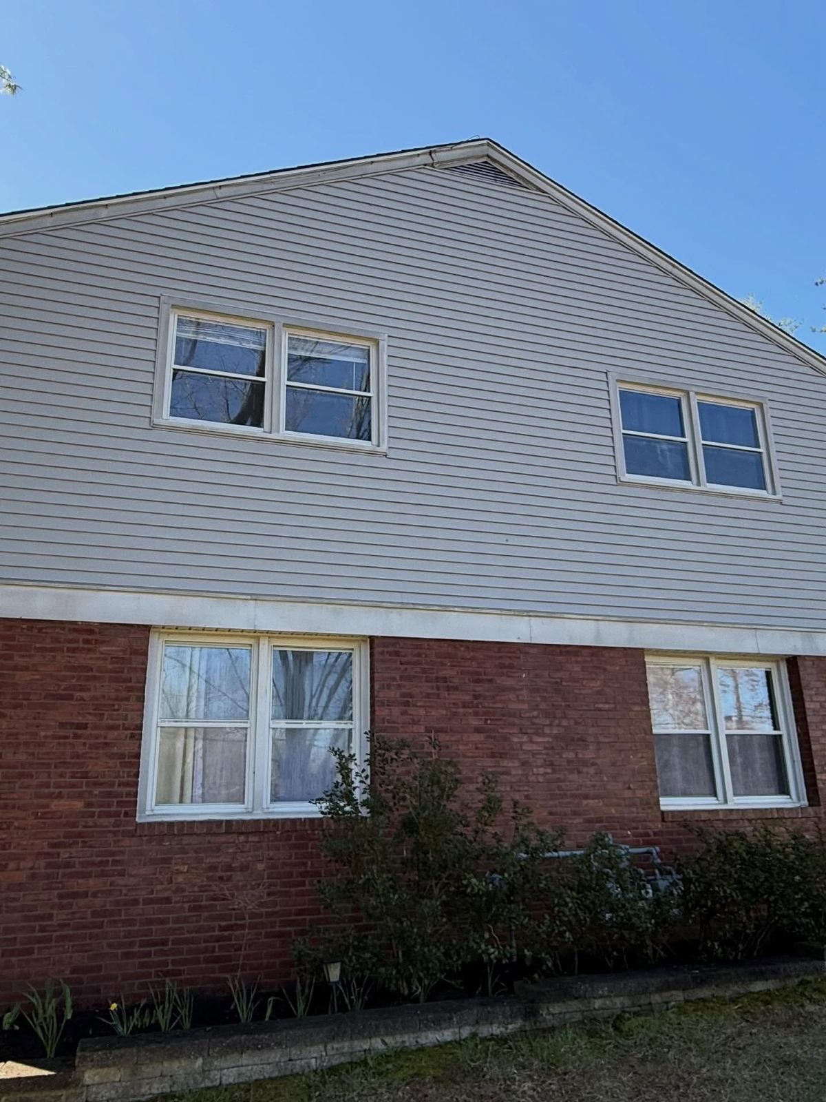 Gable over brick — Catanzaro's Power Washing