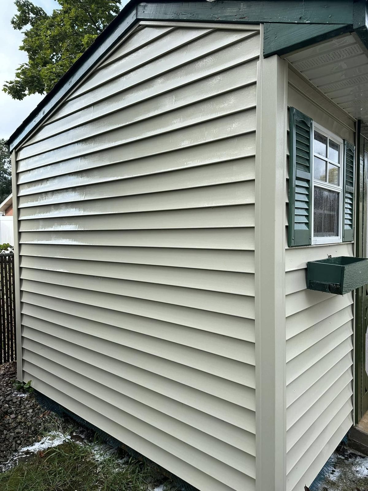 Shed side wall siding — Catanzaro's Power Washing
