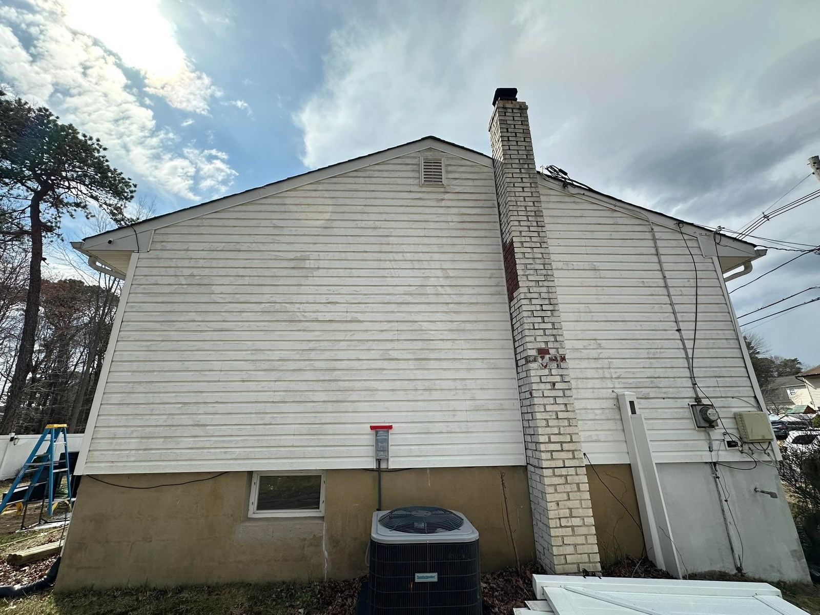 Siding with chimney — Catanzaro's Power Washing