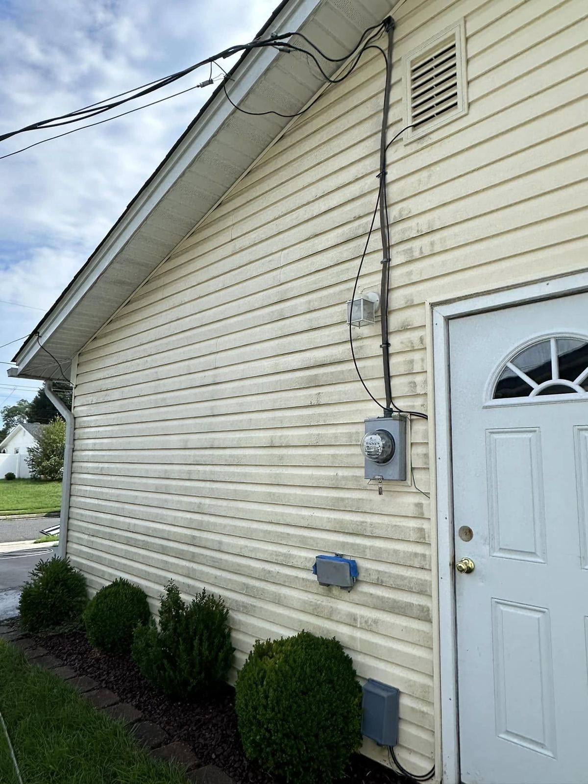 Siding with side door — Catanzaro's Power Washing