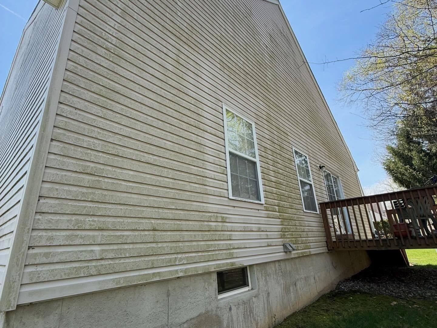 Tall siding with deck — Catanzaro's Power Washing