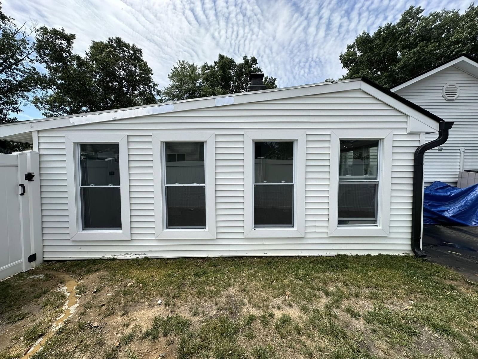 White-sided addition with back yard — Catanzaro's Power Washing