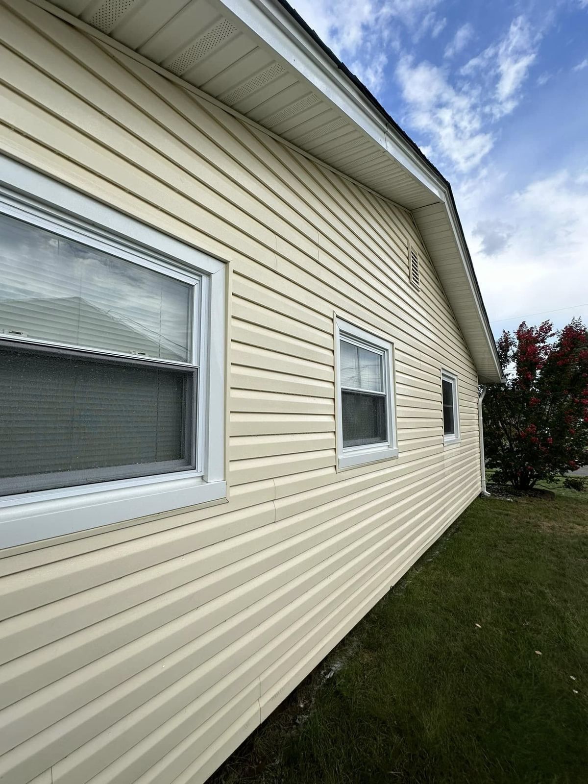 Yellow siding side wall — Catanzaro's Power Washing