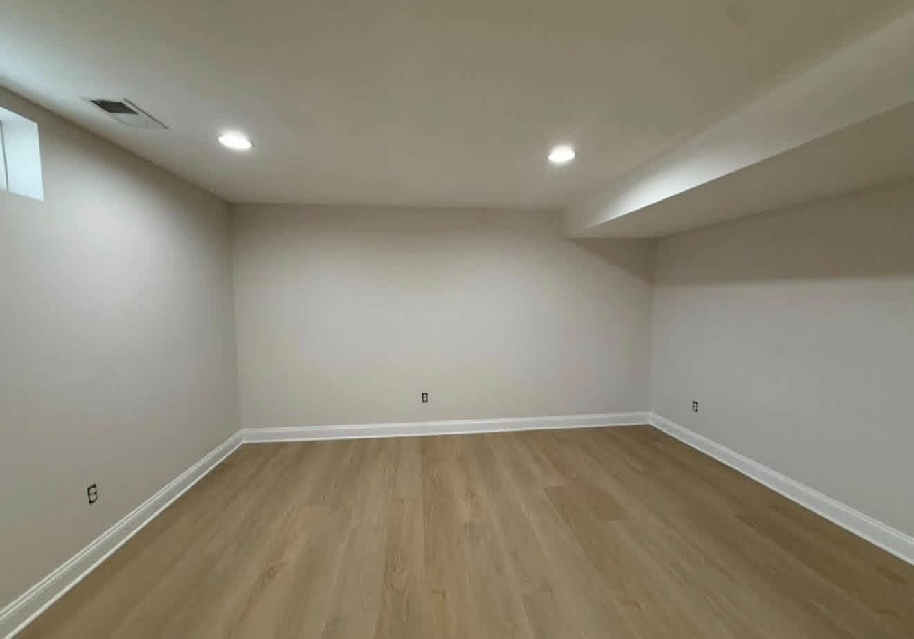 Basement room painted gray — Catanzaro's Power Washing