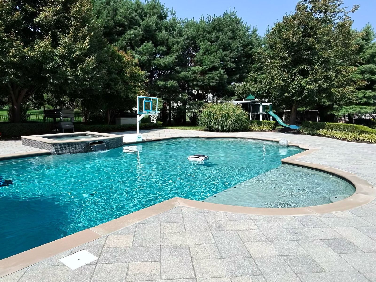 Pool paver deck, cleaned — Catanzaro's Power Washing