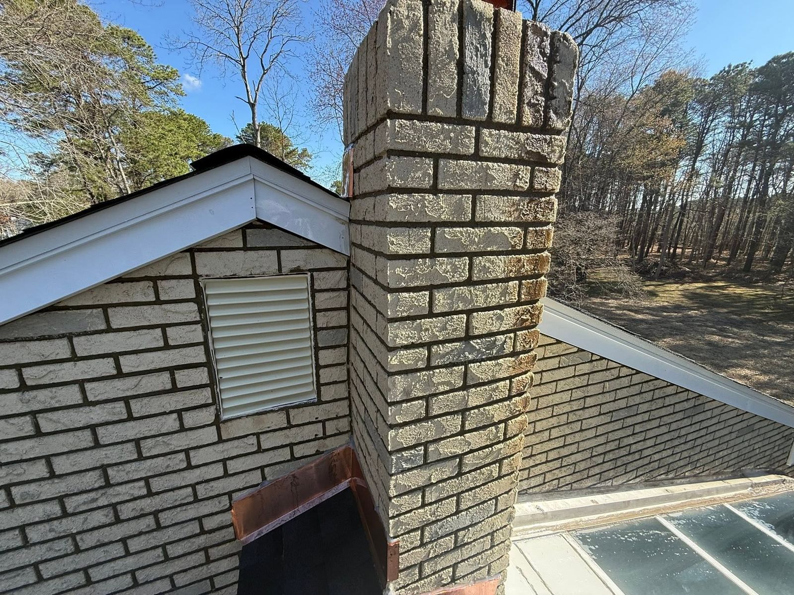 Chimney and gable, cleaned, after — Catanzaro's Power Washing