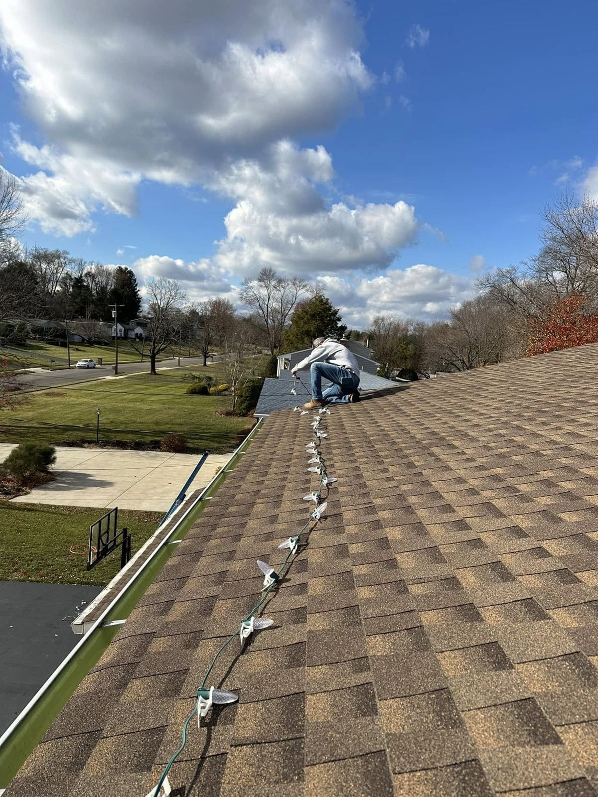 Crew on shingle roof — Catanzaro's Power Washing