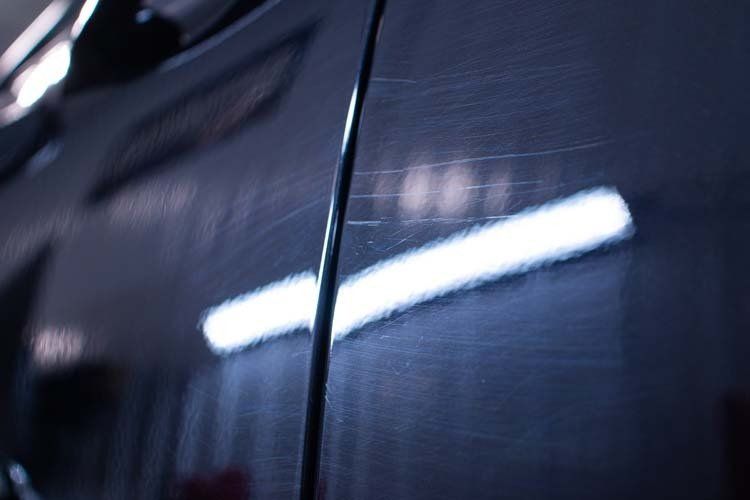 Before Door Paint Correction of a Grey Audi Q8