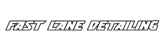 A logo for fast lane detailing on a white background