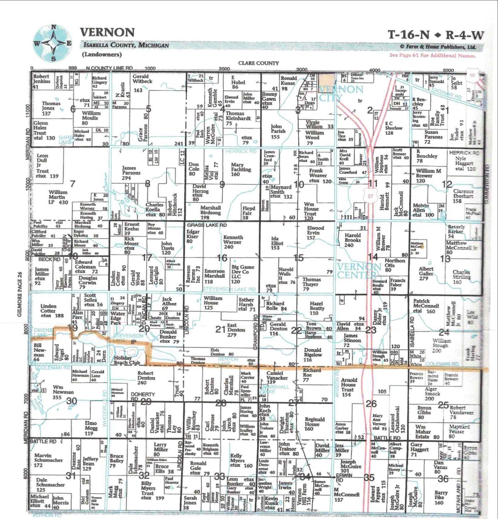 Vernon Township Fire Department Map
