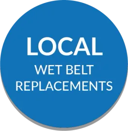 A blue circle with the words `` local clutch experts '' written on it.