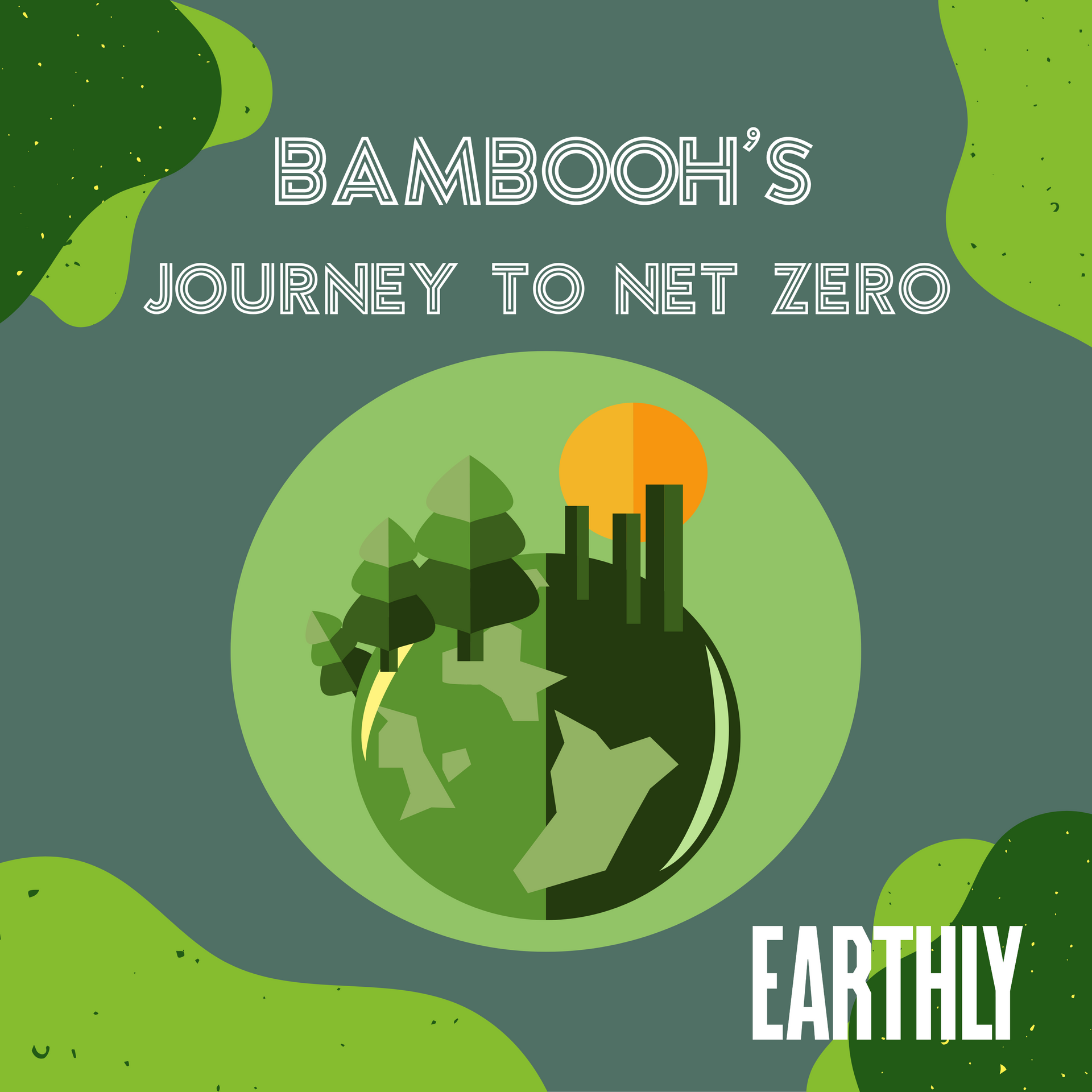 A poster that says bambooh's journey to net zero earthly