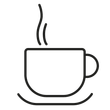 A cup of coffee with steam coming out of it on a saucer.