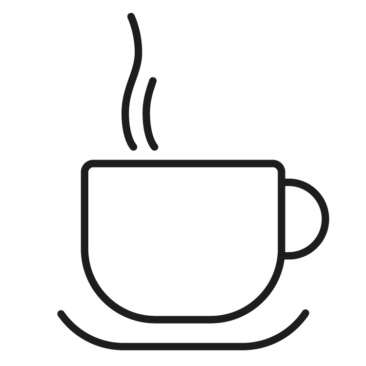 A cup of coffee with steam coming out of it on a saucer.