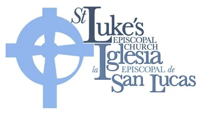 Logo of St. Luke’s Episcopal Church/La Iglesia Episcopal de San Lucas in blue and white Logo of St. Luke’s Episcopal Church/La Iglesia Episcopal de San Lucas in blue and white