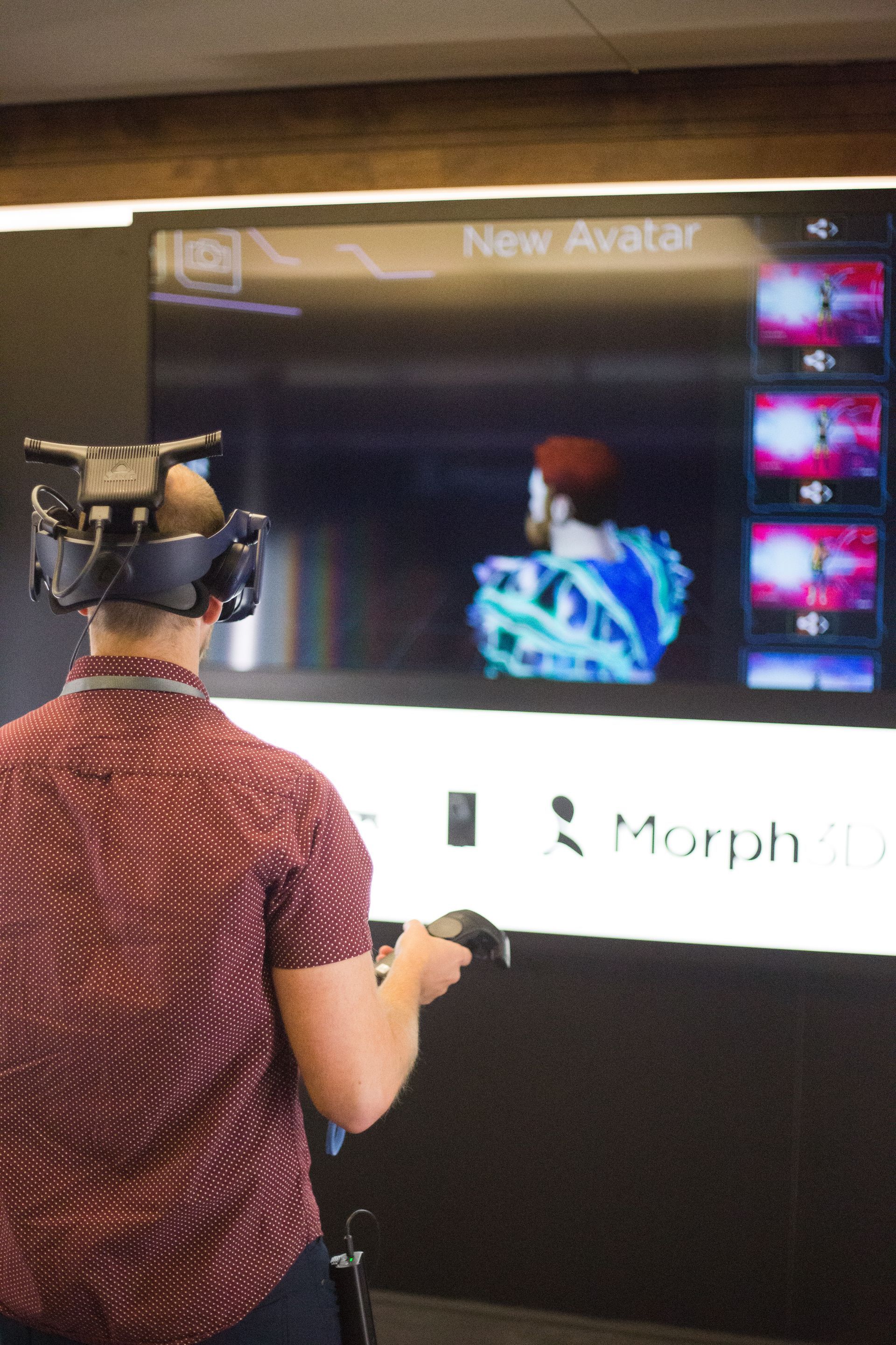 A person wearing a VR headset.
