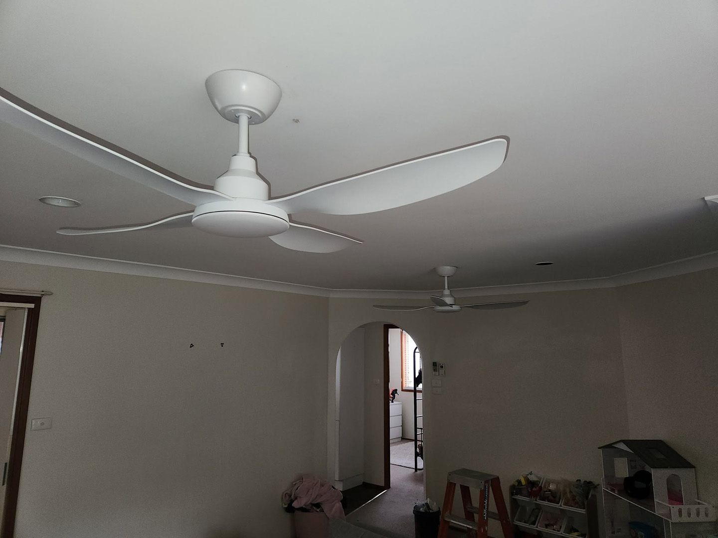 Ceiling Fan With Lamp Fixed By An Electrician In Shellharbour