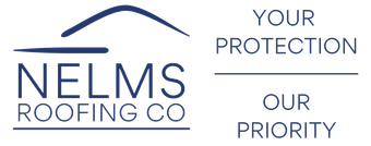 NEIMS Roofing Co logo with blue roof icon and the slogan “Your Protection Our Priority”