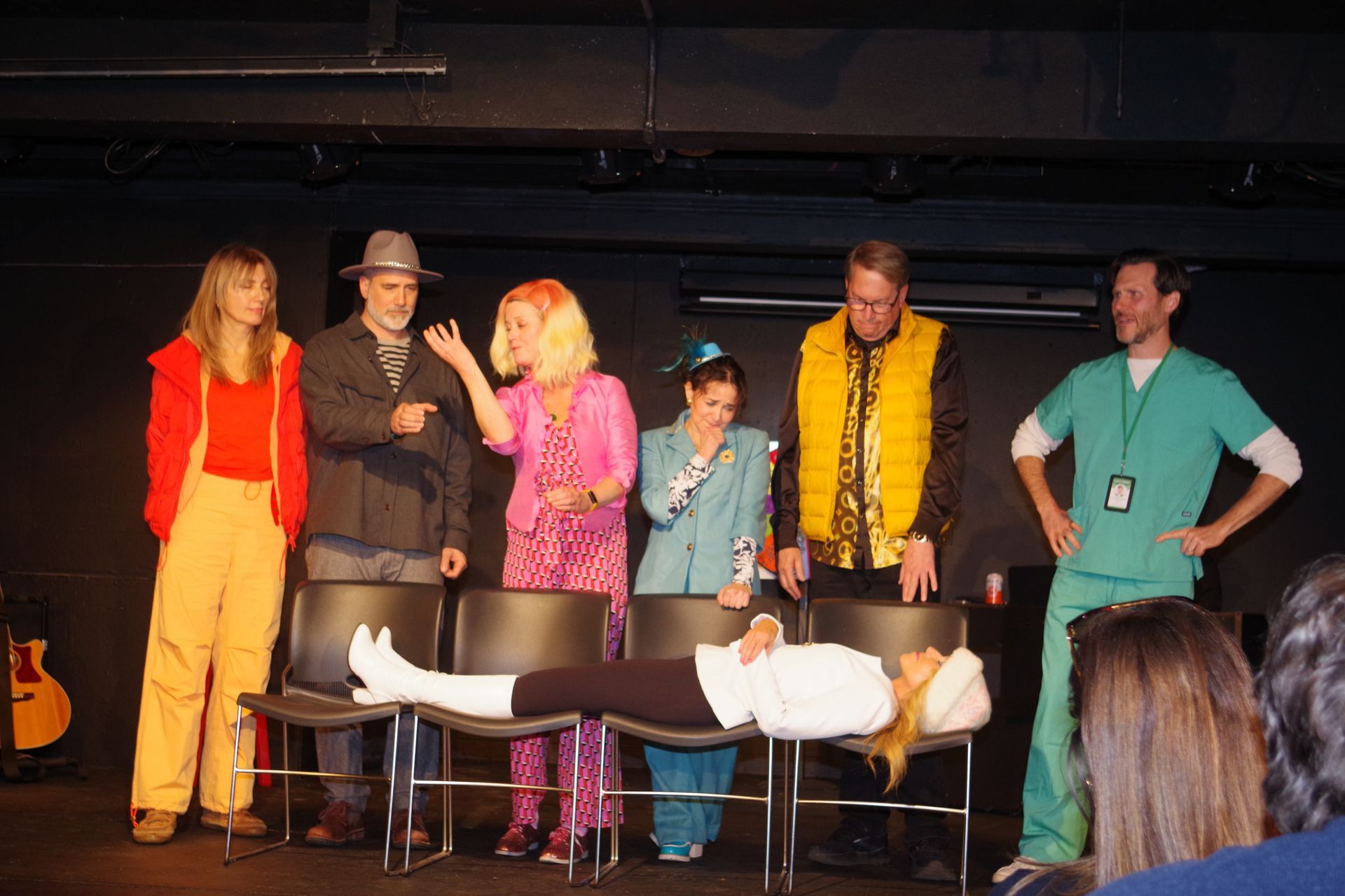 (Left to Right) Jojo Keane, Michael Bud, Jennifer Prescott, Robin Reiser, Bob Korin, Brian Heuer, Diane Birnholz