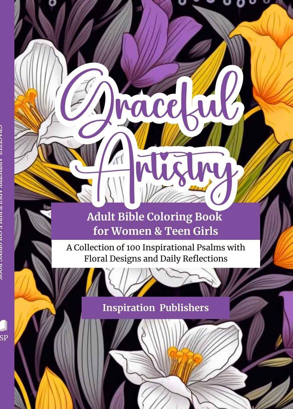 Graceful artistry is an adult bible coloring book for women and teen girls.