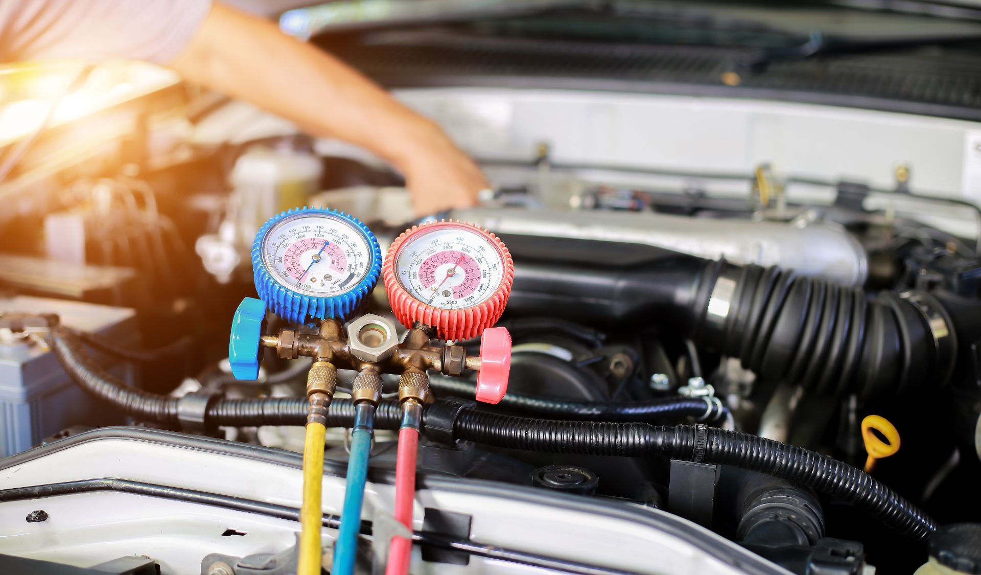AC being serviced