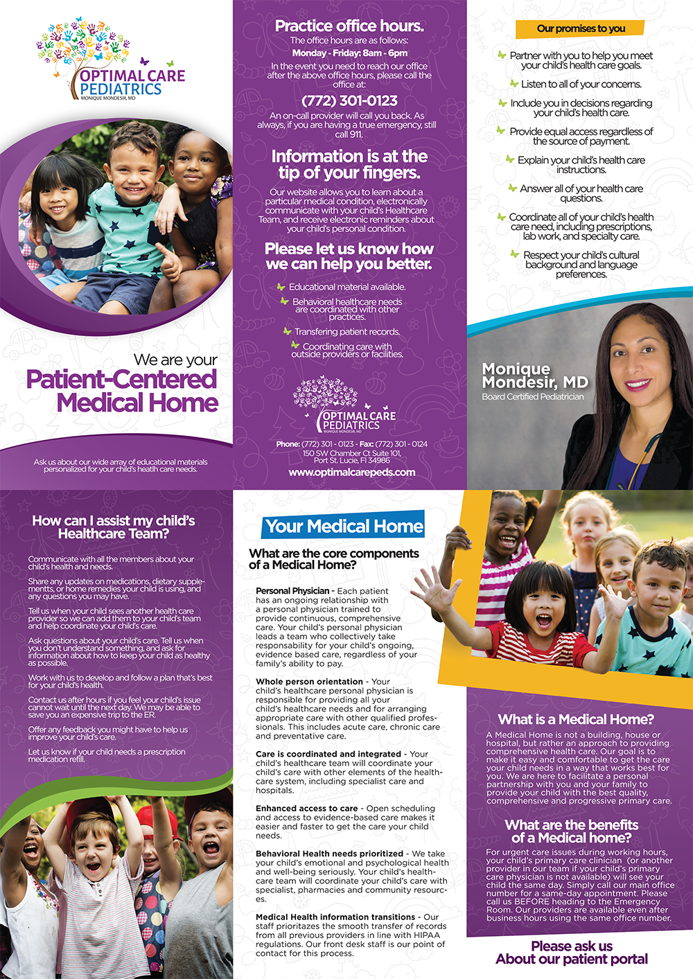 Optimal Care Pediatrics Brochure - We are your patient-centered medical home