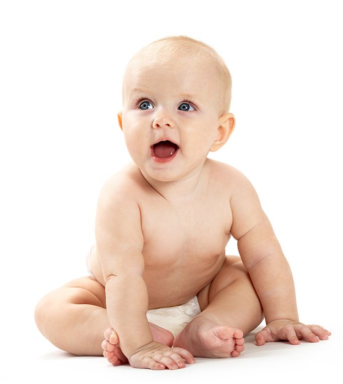 cute newborn baby smiling