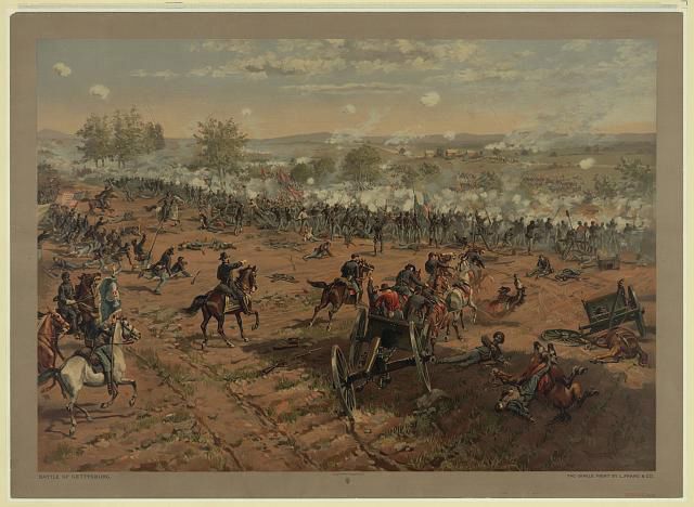 A scene from the Battle of Gettysburg
(Library of Congress)