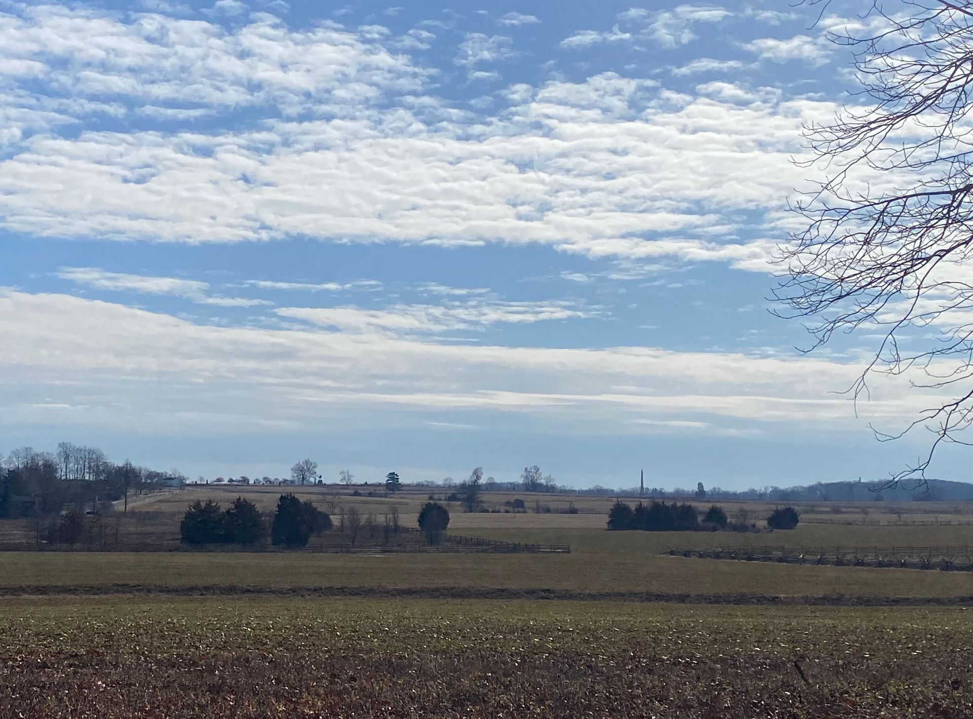 Vestiges of the Bliss Farm, looking toward Cemetery Ridge<br>
(Author photo)